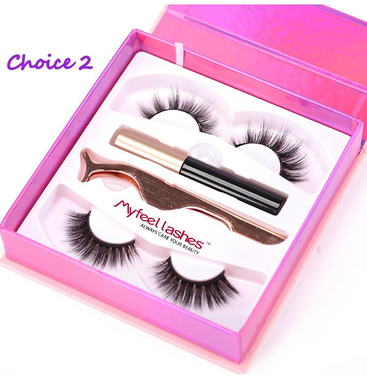 XUSUSIY LABEL MAGNETIK EyeLINER VA LASHES PINK PACK3