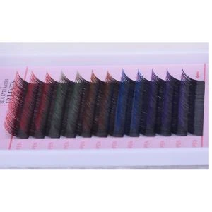Ko'p rangli Faux Mink Individual Lashes
